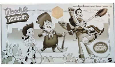 2023 Disney Pixar Toy Story Woody's Roundup 4-Pack (Black & White