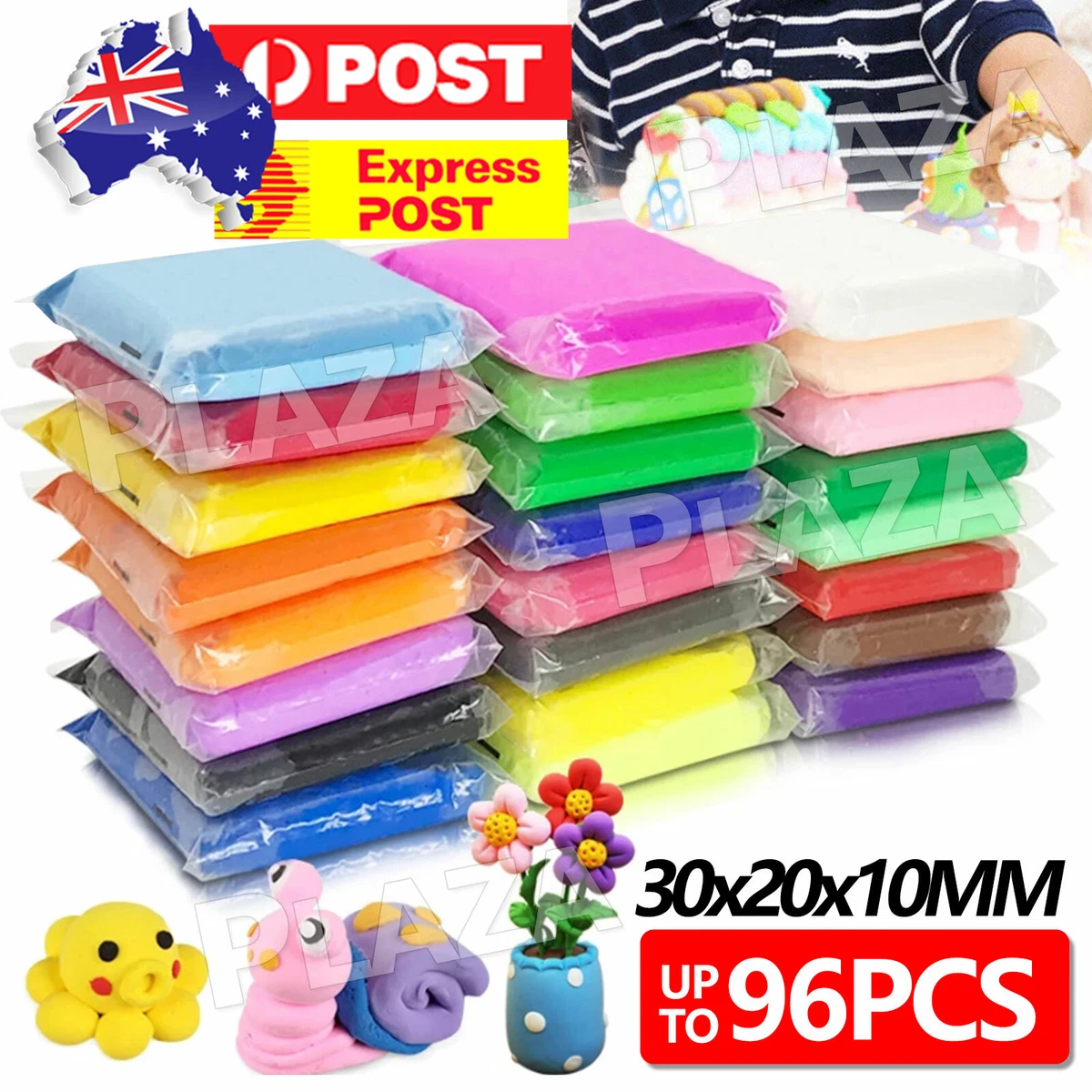 32 Blocks Polymer Clay Set Colorful DIY Soft Craft Oven Bake Modelling Clay  Kit