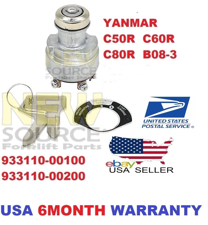 933110-00100 933110-00200 IGNITION STARTER SWITCH YANMAR 5 COPPER