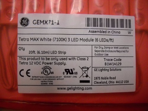 GEMX71-1 Tetra Max White 7100K 3 LED module 6 led/ft case of 5- 20 ft. strips - Picture 3 of 4