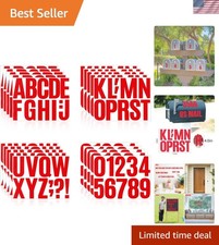 Letter Stickers,Mailbox Numbers,4 Inch Waterproof Vinyl Alphabet  4 Inch Red...