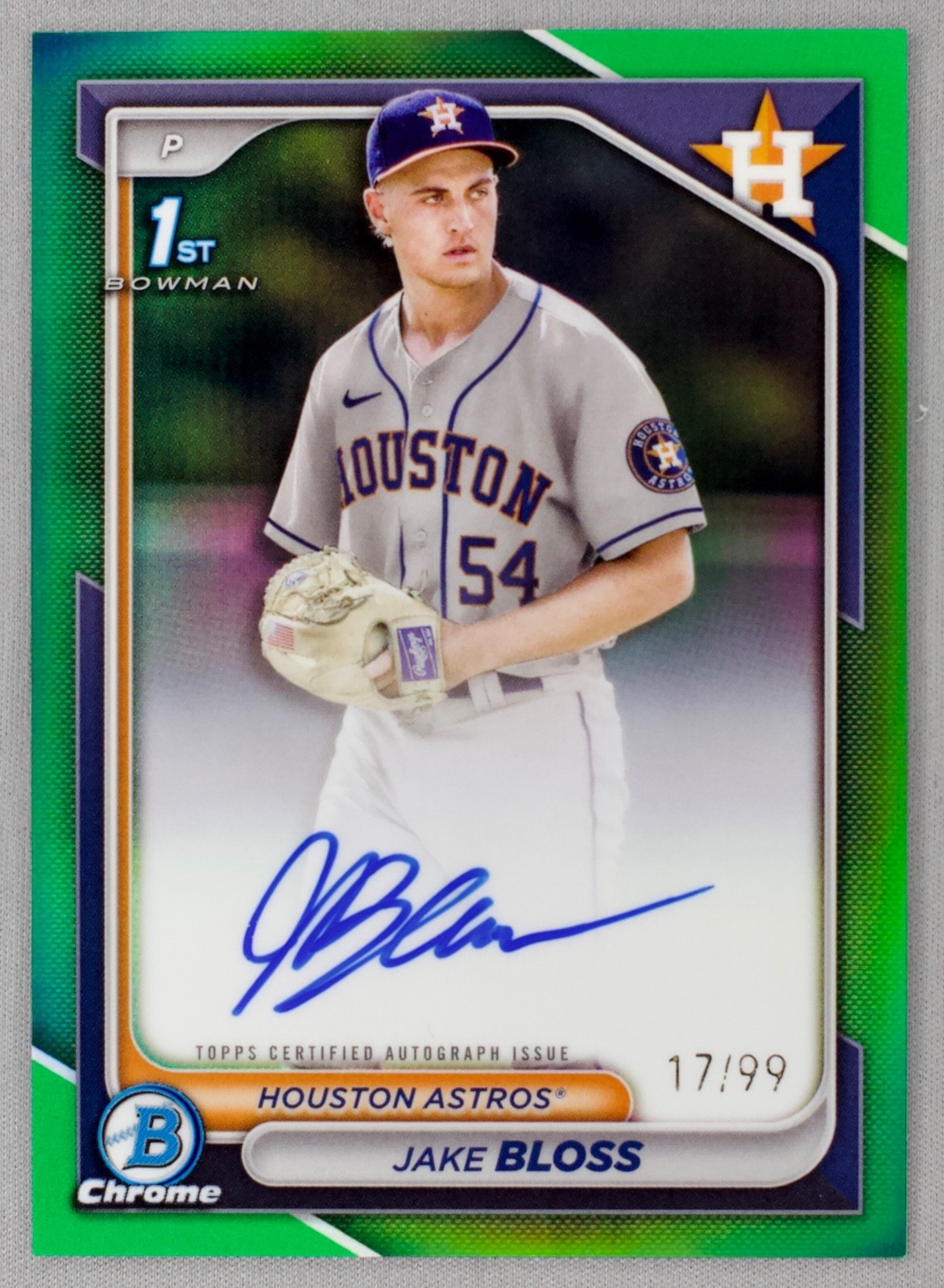 2024 Bowman Chrome Prospect Auto 1st Jake Bloss #CPA-JB True Green Refractor /99