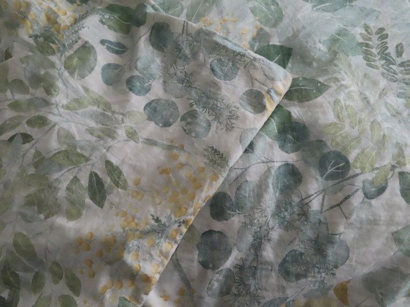 POTTERY BARN BOTANICAL GARDEN ORGANIC PERCALE FULL/QUEEN DUVET COVER
