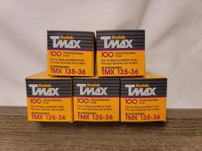 Lot 5 Kodak TMAX 100 Black & White Professional Film TMX 135-36 Sealed Expired