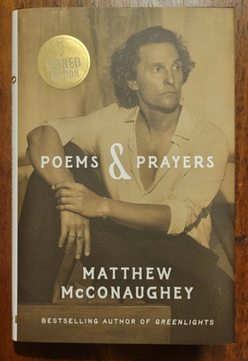 Matthew McConaughey hardcover book Poems & Prayers Barnes & Noble Signed Edition
