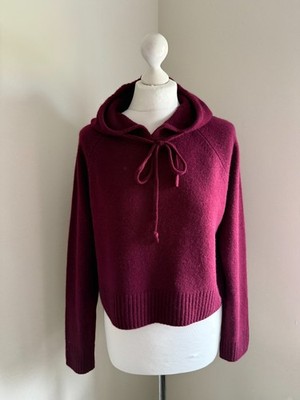 The Cashmere Project 100% Kaschmir weinrot Hoodie Pullover, Gr. L