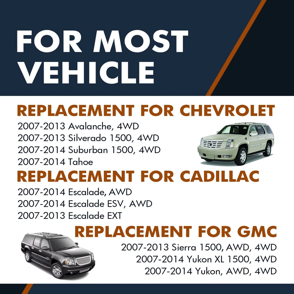 Juego de buje de rueda de rótula brazo de control superior delantero para Cadillac Escalade 2007-2014 Foto 2 de 4