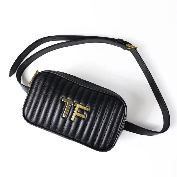 Tom Ford — TOM FORD Quilted Leather Logo Belt Bag L1411T ICL019 Leather Clutch Bag