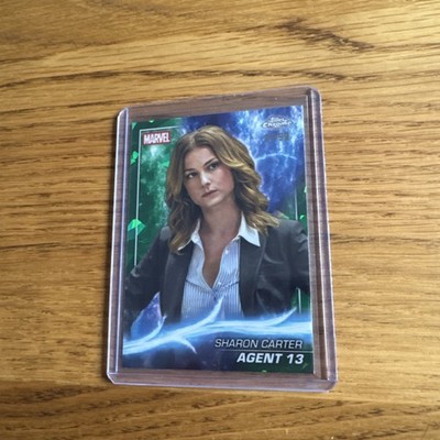 2025 Topps Chrome Marvel Studios SAPPHIRE Agent 13 Sharon Carter /99 Refractor