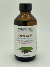 MAJESTIC PURE Clove Leaf Essential Oil - 100 Pure for Hair, Skin Diffuser 4oz