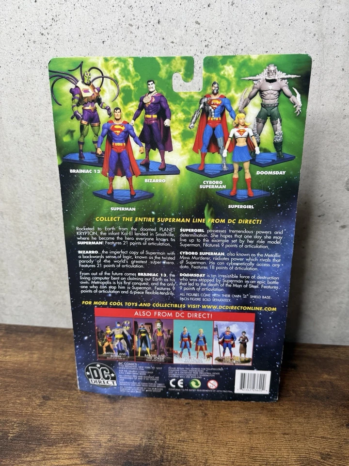 Figura de acción Brainiac 13 vintage DC Direct Superman serie 1 2003 nueva y sellada Foto 4 de 4