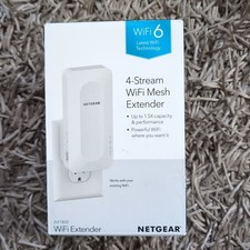 Netgear AX1800 Wi-Fi 6 Mesh Range Extender Wall-Plug 1.8Gbps EAX14-100NAS