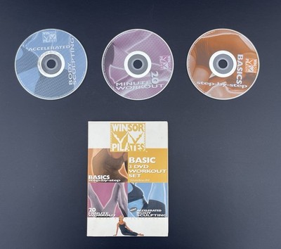 Windsor Pilates Basic Workout 3 DVD Set Used Basics Accelerated Body Sculpting