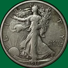 1918-S Walking Liberty Half Dollar Extremely Fine XF Coin #39865