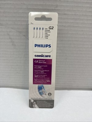 4-Pack Philips Sonicare G2 Optimal Gum Care Brush Heads - White - HX9034/65