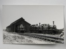 3 Steam Locomotives Engine Shed Railway Real Photographs Broadstairs VTG Photo