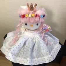 HELLO KITTY Antique Wedding Dress Vintage Plush Doll Sanrio From Japan QYDJ59