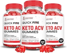 Justfied Laboratories 3 Pack Quick Fire Keto ACV Gummies Advanced Formula 1000MG