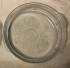 1 Fire King Oven Glass Philbe Blue Round Cake Pan  1 - 10 3/4" Vintage