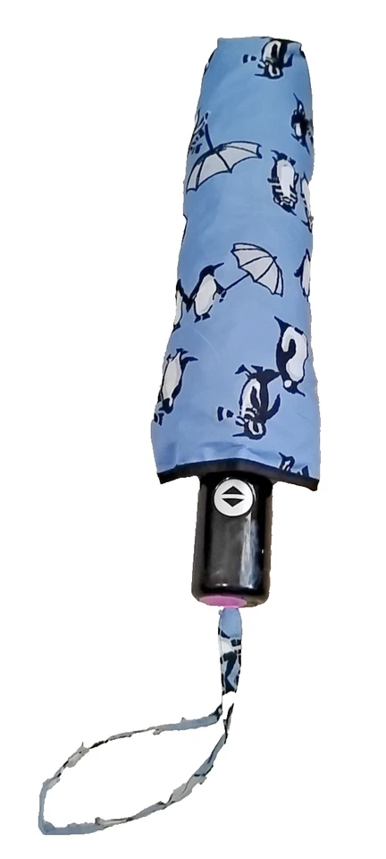 Vera Bradley - Umbrella and Cover-"Playful Penguins Blue" Pattern - Image 3 of 4