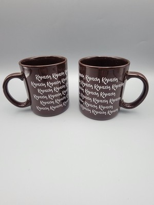 Kahlua Coffee Liqueur Mugs Dark Chocolate Brown White Logo Vintage Coffee Mugs 2