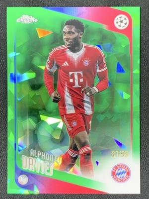 Alphonso Davies 2025-26 Topps Chrome Sapphire UCC Green Base /99 #90