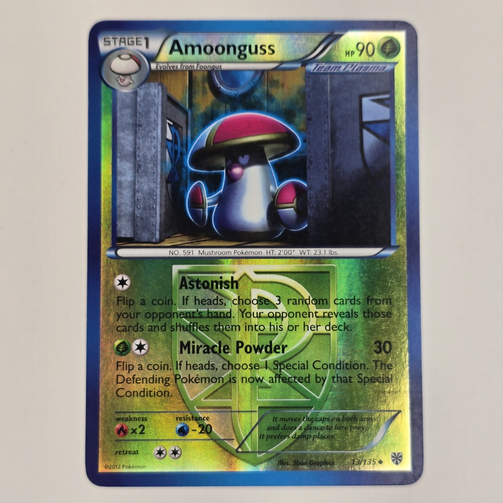 Amoonguss 13/135 Reverse Holo Uncommon BW Plasma Storm LP Team Plasma Pokémon