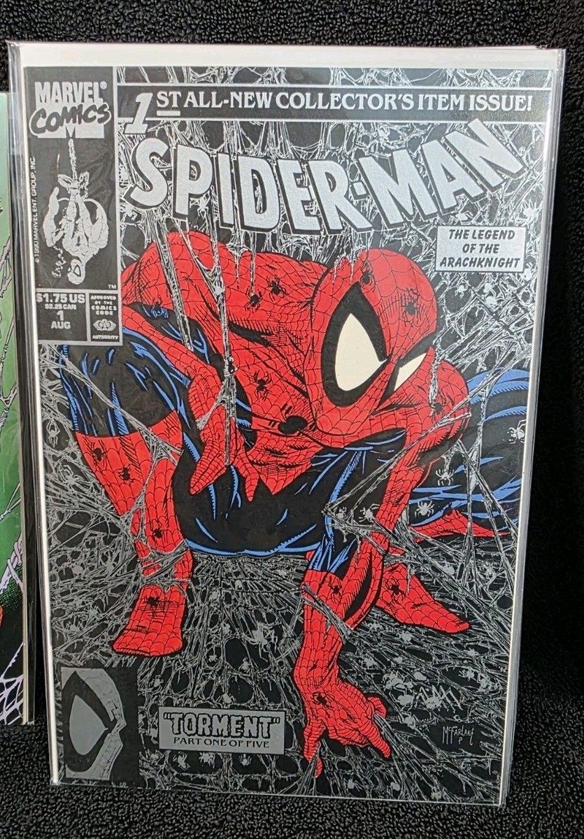 NEW Spider-Man #1 • 1990 • Direct Ed. • Silver Webs Marvel Comics