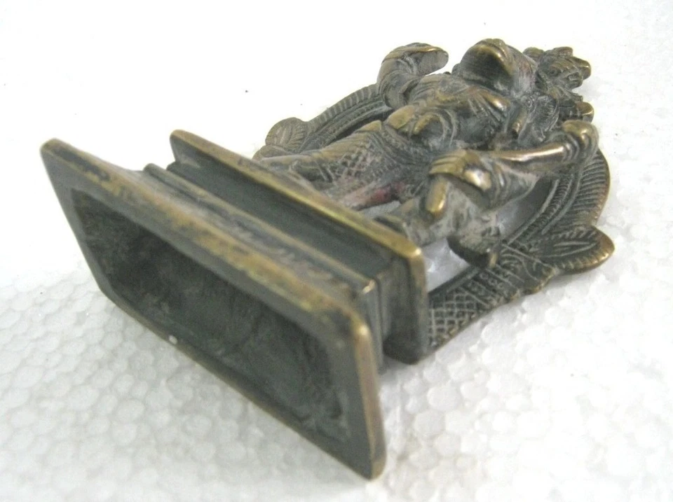 VINTAGE BRONZE HANUMAN STATUE DEITY HINDU IDOL - Image 4 of 4