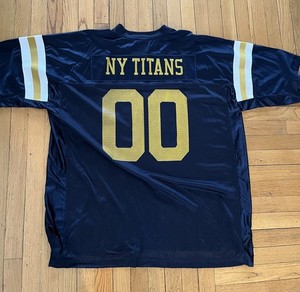 Vintage New York Jets Jersey Men's 3XL Blue Titans Throwback Alternate