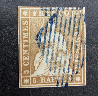 nystamps Switzerland Stamp # 20 Used $160 G21y758