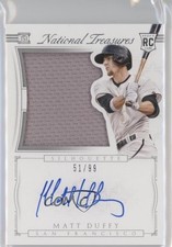 2015 Panini National Treasures Rookie Silhouette 51/99 Matt Duffy #40 Auto 0b0