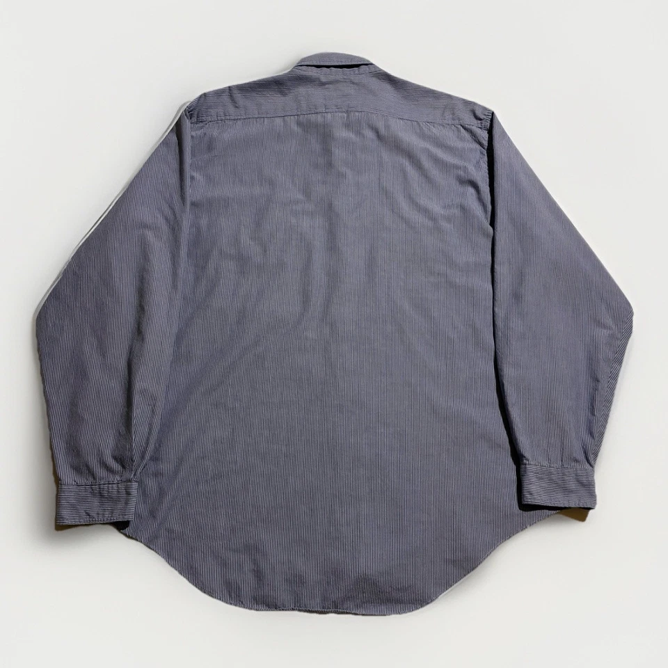 Vintage Levi’s Workwear Shirt Made In Korea 80s 90s Blue Stripe Double Pocket L - Image 2 of 4