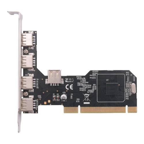 PCI to USB2.0 Expansion Card Desktop PCI to 5 USB2.0 480Mbp HUB  Chip2844