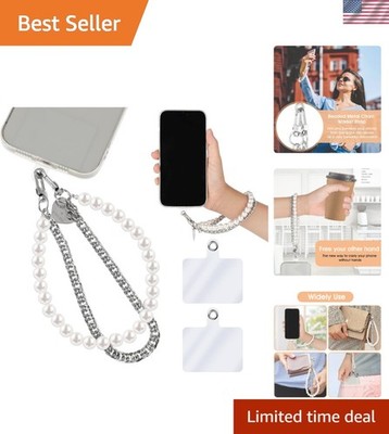 Pearl Beaded Phone Chain Lanyard - Lightweight & Secure for Active Users