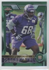2015 Topps Chrome Rookies Green Refractor TJ Clemmings #163 fm0