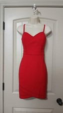 GUESS red sweetheart bodycon dress size 6