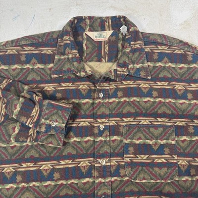 Vintage Redhead Flannel Shirt Mens XXL Southwestern Aztec Chamois USA Made