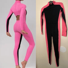 Weissman Elite Dance Costume unitard jumpsuit pink black Destinations MT11202 LC