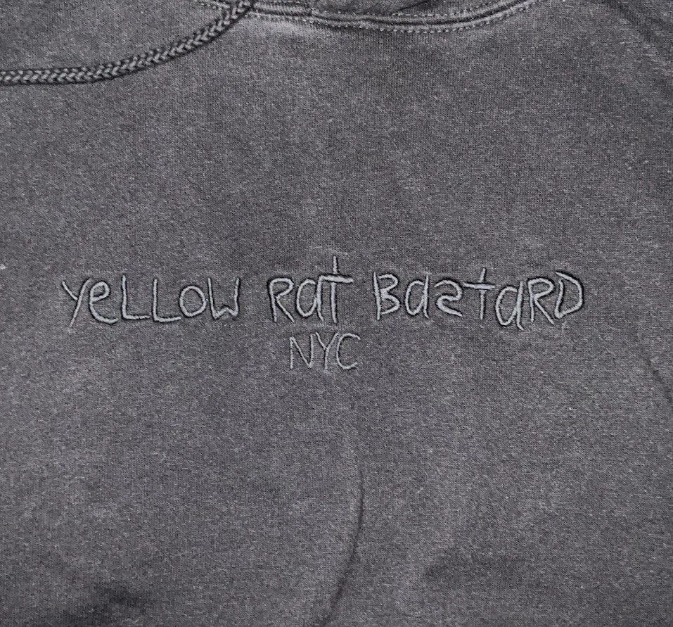 Yellow Rat Bastard New York Men's Black Hoodie Size Medium Skateboarding Skater - Image 3 of 4