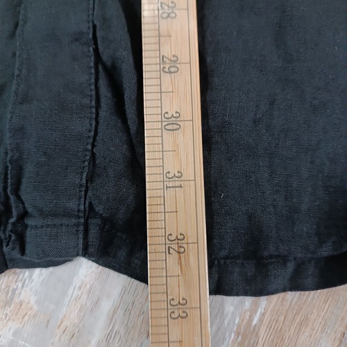 James Perse 100% Linen Button Up Shirt Size 4 Mens In black Long Sleeve MJC3429 - Picture 7 of 8