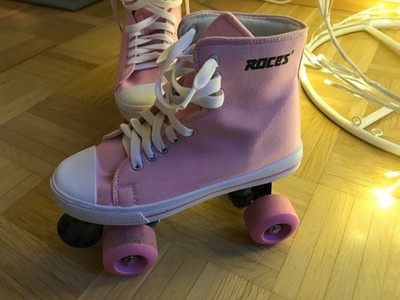 Roller Skates mit pinkfarbenen Chucks von Roces, 1 x gefagren, Größe 37