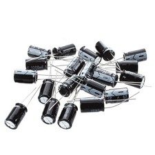 20 Pcs 1000uF 25V 105C Radial Electrolytic Capacitors Black 10x17mm G3N88295