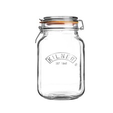 Kilner Square Clip Top Jar for Canning and Food Storage, 51 Ounce