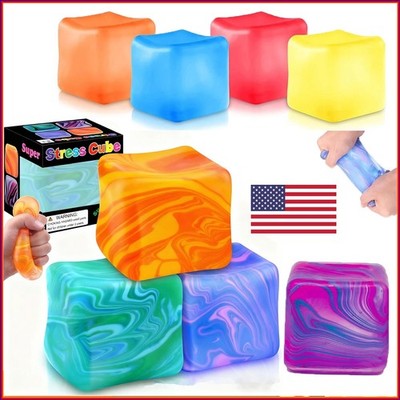 Nece Gel Ice Cube Square Decompression Toy Squishy Stress Sensory