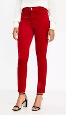 Ann Taylor LOFT Women Rust Red Modern Skinny Soft Corduroy Pants NEW Size 28/6