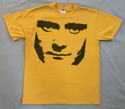 Phil Colins T Shirt Face Short Sleeve Yellow  M