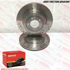 GELOCHTE BREMSSCHEIBEN MINTEX BELÄGE SET VORNE FÜR TOYOTA SUPRA 93-02 296