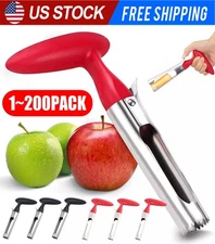 Fruit Apple Corer Pear Tools Stainless Steel Kitchen Twist Easy Core Remover US