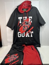 GOAT, Number 23, The King Air Jordan, Black Hoodie Short Sleeve  Shorts